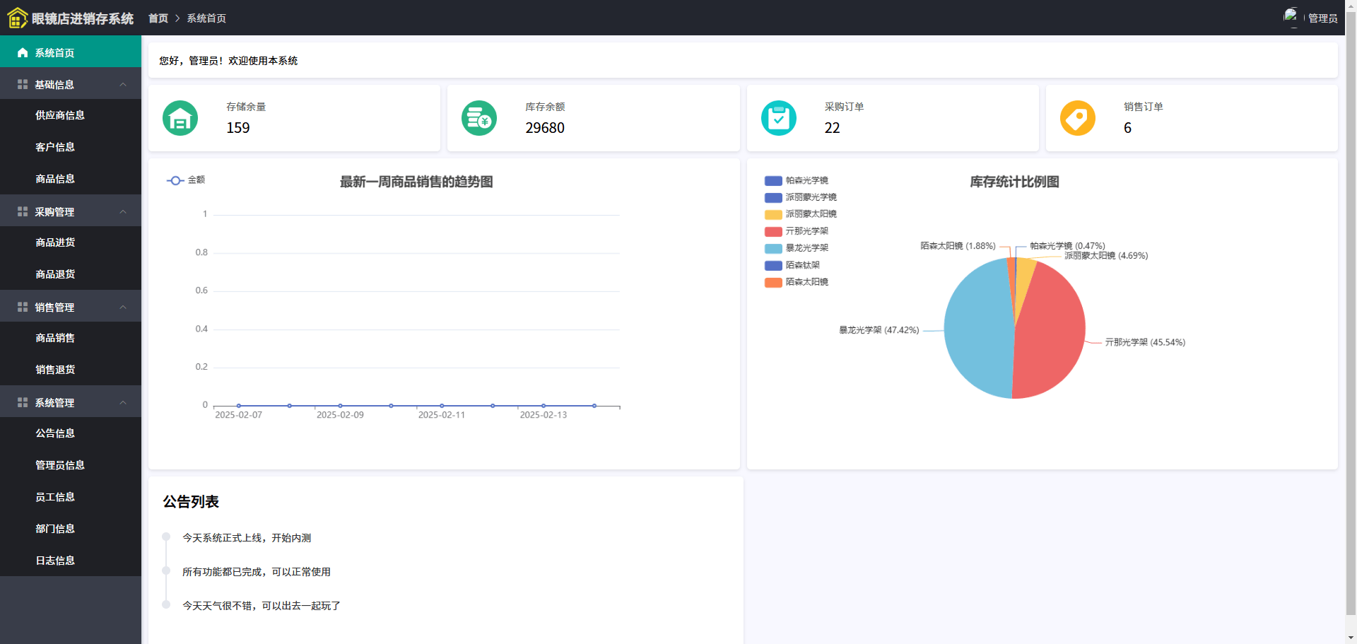 眼镜店供销系统